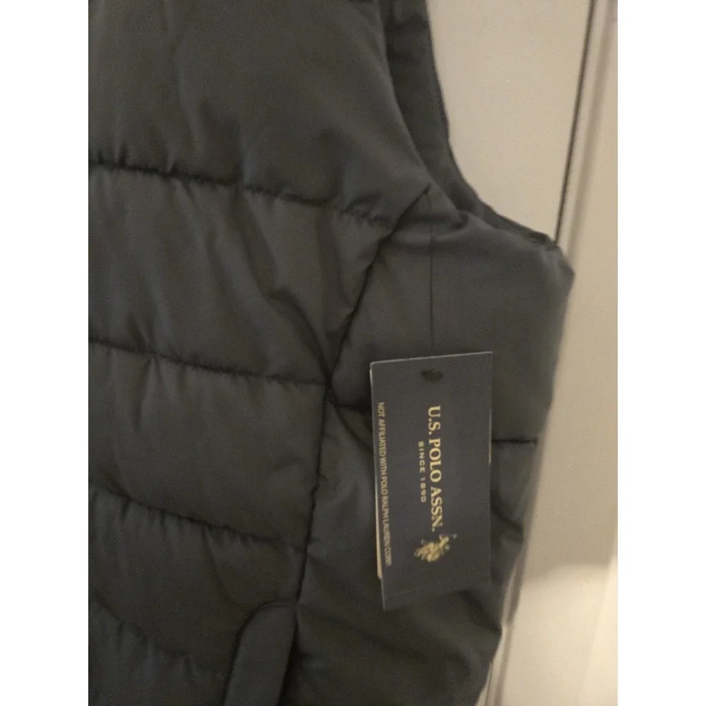 U.S. POLO ASSN Puffer Vest Coat Dark Gray Mens Size 3XLarge NEW With Tags Pocket